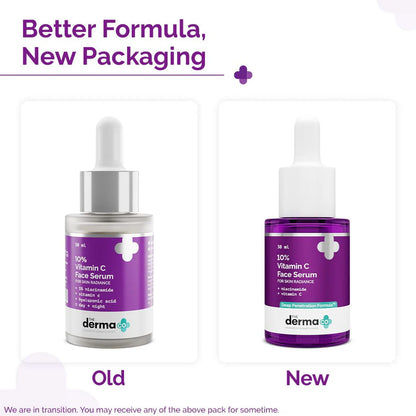 The Derma Co 10% Vitamin C Face Serum Reduces Pigmentation & Glowing Skin For All Skin Types (30ml)
