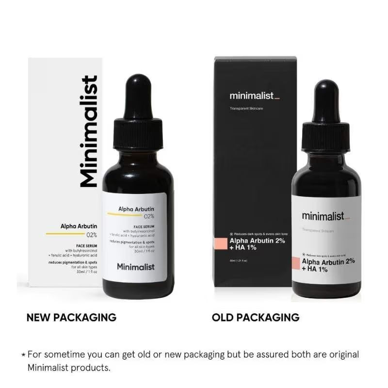 Minimalist 2% Alpha Arbutin Face Serum With Butylresorcinol & Ferulic Acid For Hyperpigmentation (30ml)