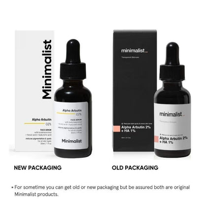Minimalist 2% Alpha Arbutin Face Serum With Butylresorcinol & Ferulic Acid For Hyperpigmentation (30ml)