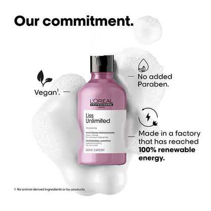 L'Oréal Professionnel Liss Unlimited Shampoo, Upto 96 hours of frizz control, With Pro-Keratin (300ml)