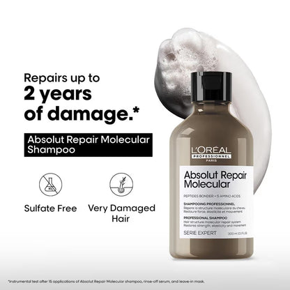 L'Oréal Professionnel Absolut Repair Molecular Sulfate-Free Deep Repair Shampoo (300ml)
