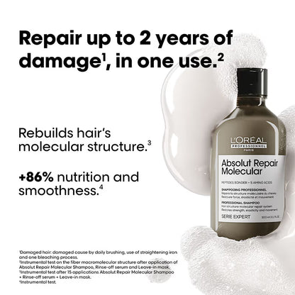 L'Oréal Professionnel Absolut Repair Molecular Sulfate-Free Deep Repair Shampoo (300ml)