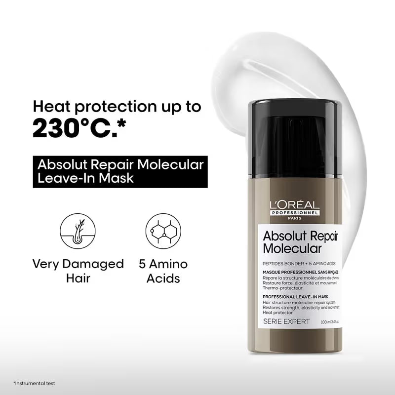 L'Oréal Professionnel Absolut Repair Molecular Deep Repairing Leave-In Cream For Very Damaged Hair (100ml)