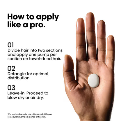 L'Oréal Professionnel Absolut Repair Molecular Deep Repairing Leave-In Cream For Very Damaged Hair (100ml)