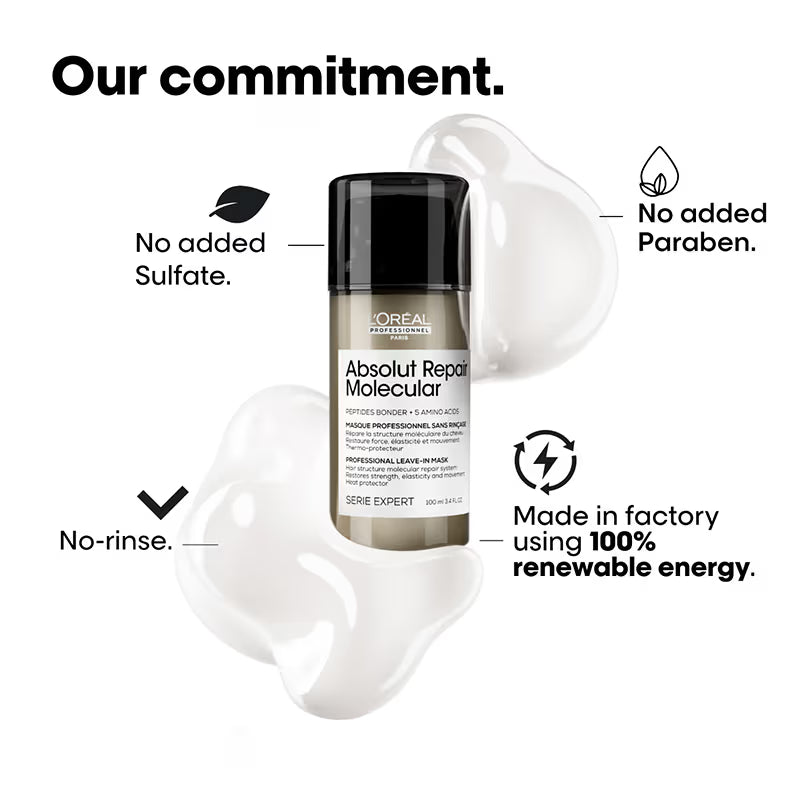 L'Oréal Professionnel Absolut Repair Molecular Deep Repairing Leave-In Cream For Very Damaged Hair (100ml)