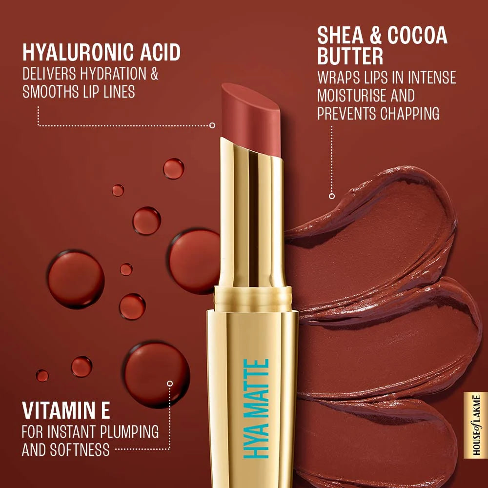 Lakme 9to5 HYA Matte Lipstick (3.6g)