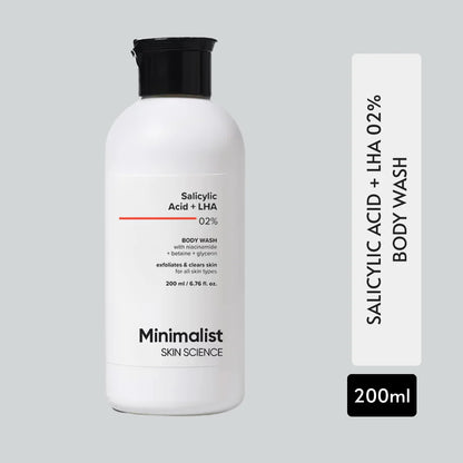 Minimalist Salicylic Acid + LHA 02% Body Wash (200ml)