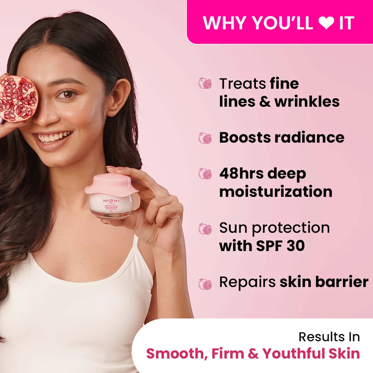 Dot & Key Pomegranate + Peptide Youth Restore Moisturizer SPF 30