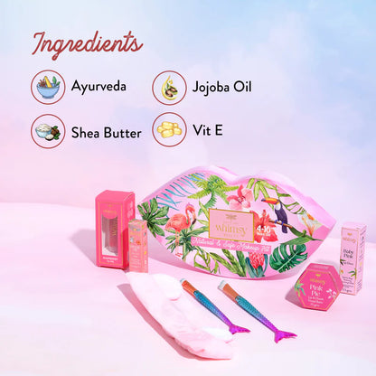 Whimsy Safe & Organic Liplicious Beauty Makeup Kit For Preteen And Teen Girls - Pack Of 7