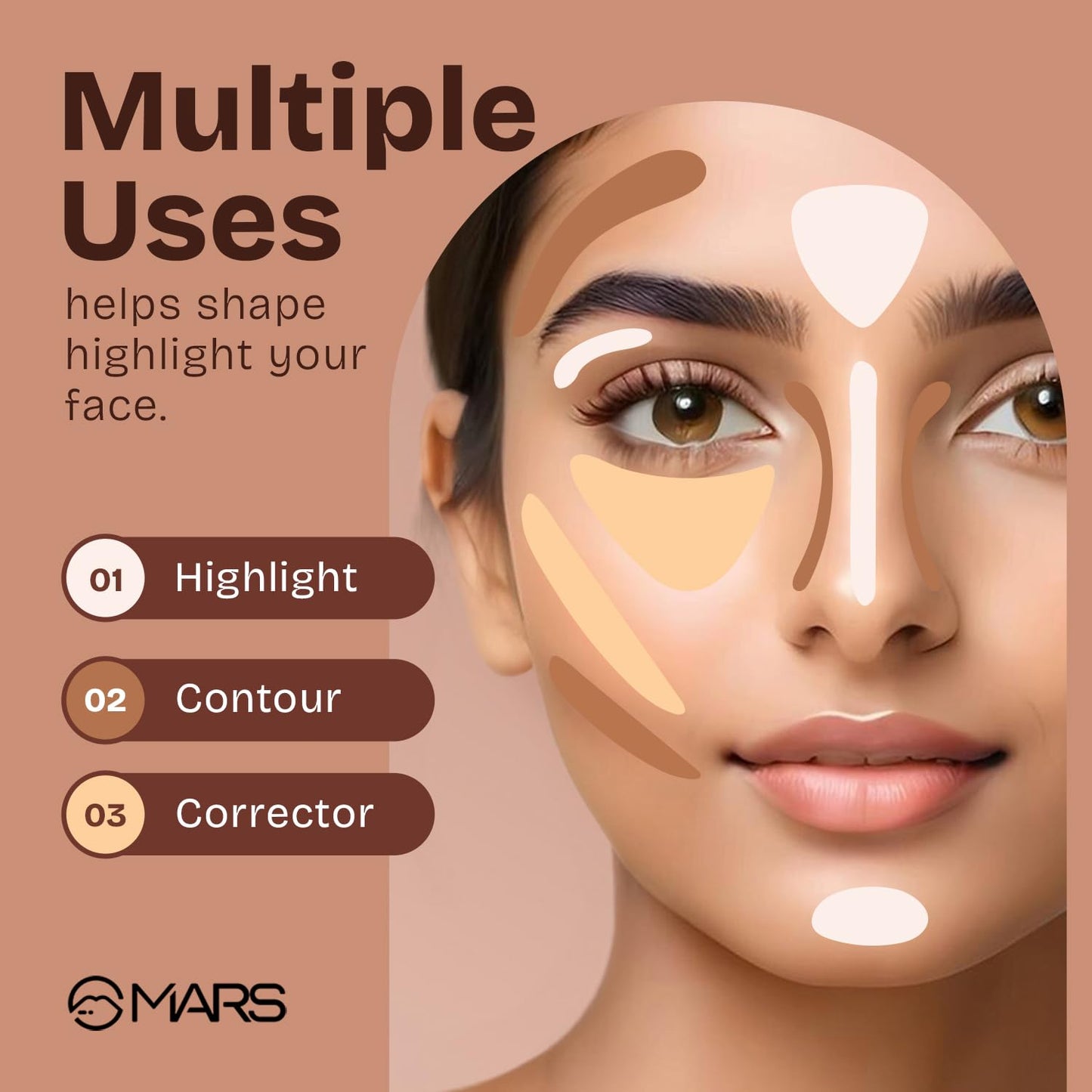 MARS SPF50 PA++++ Cancel Concealer - 06-Honey Glow (6.5ml)