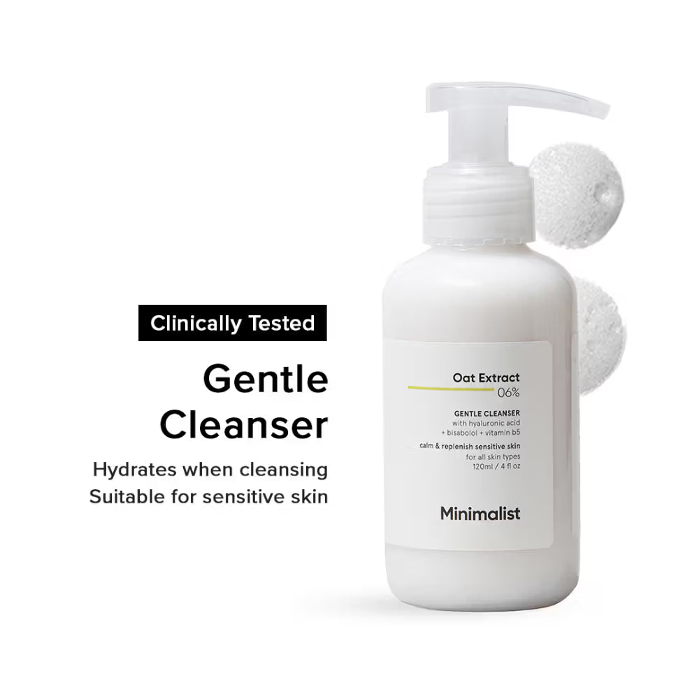 Minimalist 6% Oat Extract Gentle Cleanser With Hyaluronic Acid For Sensitive Skin (120ml)