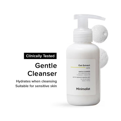 Minimalist 6% Oat Extract Gentle Cleanser With Hyaluronic Acid For Sensitive Skin (120ml)
