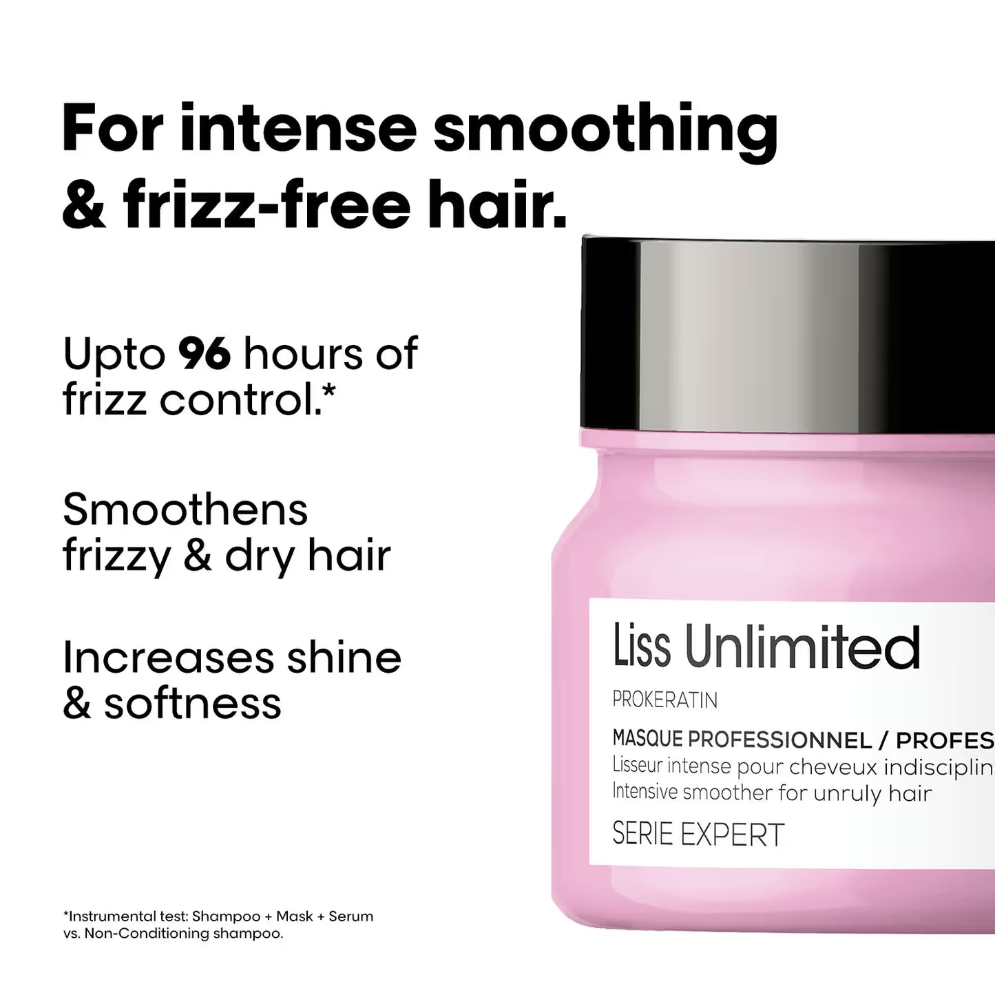 L'OREAL PROFESSIONNEL Liss Unlimited Mask for Frizzy & Unruly Hair  With Pro-Keratin .(250 ml)