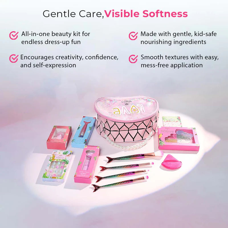 Whimsy Love Vanity Beauty Kit For Kids & Teens - Pack of 11