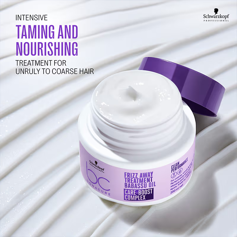 Schwarzkopf Professional Bonacure Frizz Away Shampoo(250ml) & Treatment mask (200ml) Combo