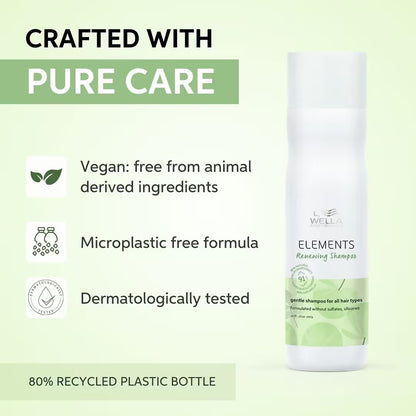 Wella Professionals Elements Renewing Sulphate Free Shampoo For Frizz-Free Hair (250ml)