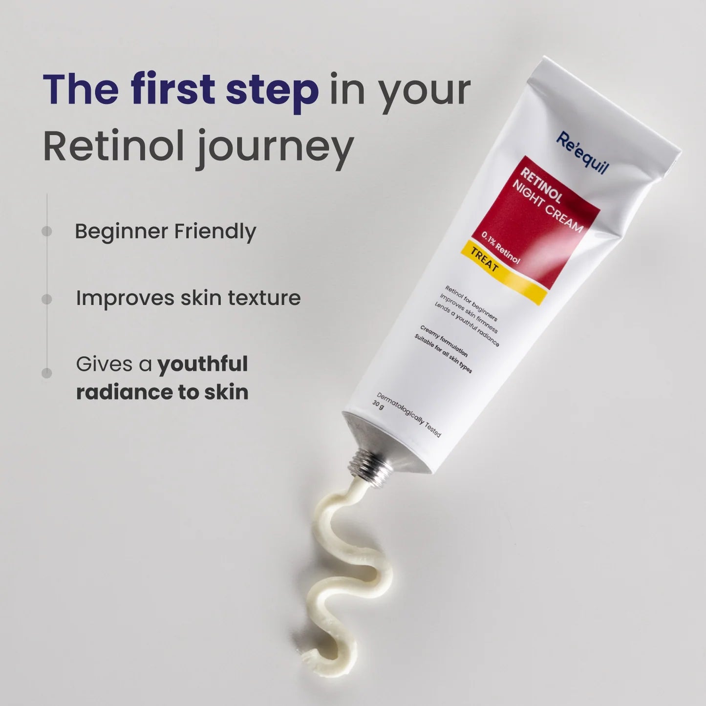 Reequil 0.1% Retinol Night Creamtreat For Wrinkles & Skin Tightening (30 g)
