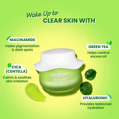 Dot & Key Cica Calming Skin Renewing Night Gel