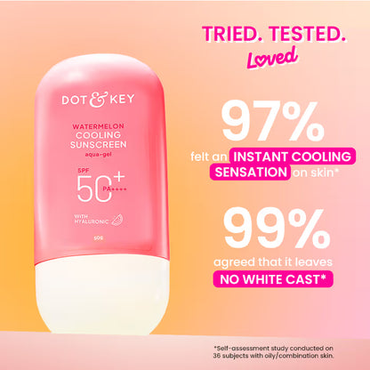 Dot & Key Watermelon Cooling Sunscreen, SPF 50+ PA++++ In-Vivo Tested (50 g)