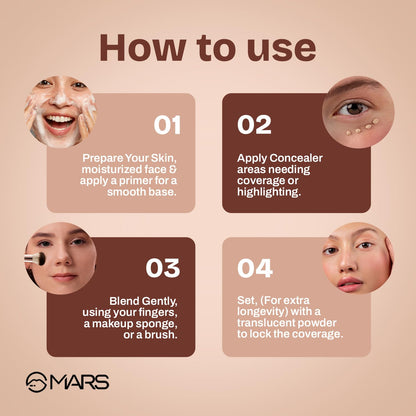 MARS SPF50 PA++++ Cancel Concealer - 06-Honey Glow (6.5ml)