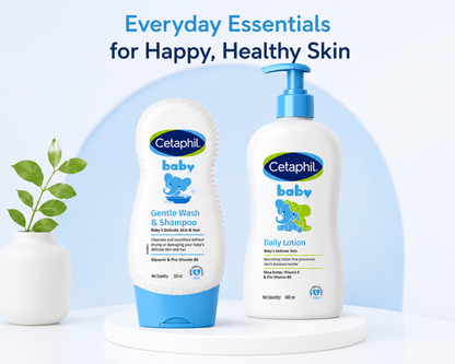 Cetaphil Baby Gentle Wash & Shampoo (230ml) + Baby Daily Lotion (400ml)