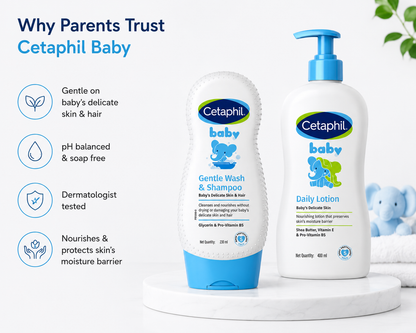 Cetaphil Baby Gentle Wash & Shampoo (230ml) + Baby Daily Lotion (400ml)