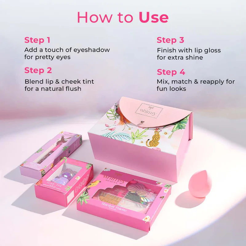 Whimsy Blush & Glow Beauty Kit -Pack of 4