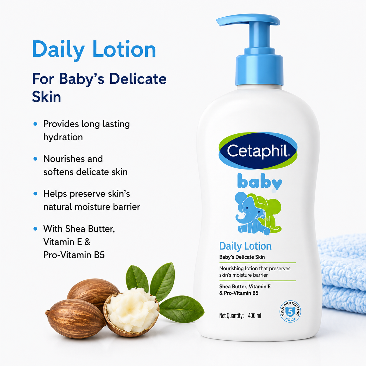Cetaphil Baby Gentle Wash & Shampoo (230ml) + Baby Daily Lotion (400ml)