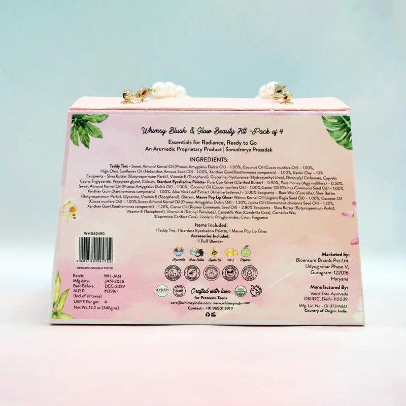 Whimsy Blush & Glow Beauty Kit -Pack of 4