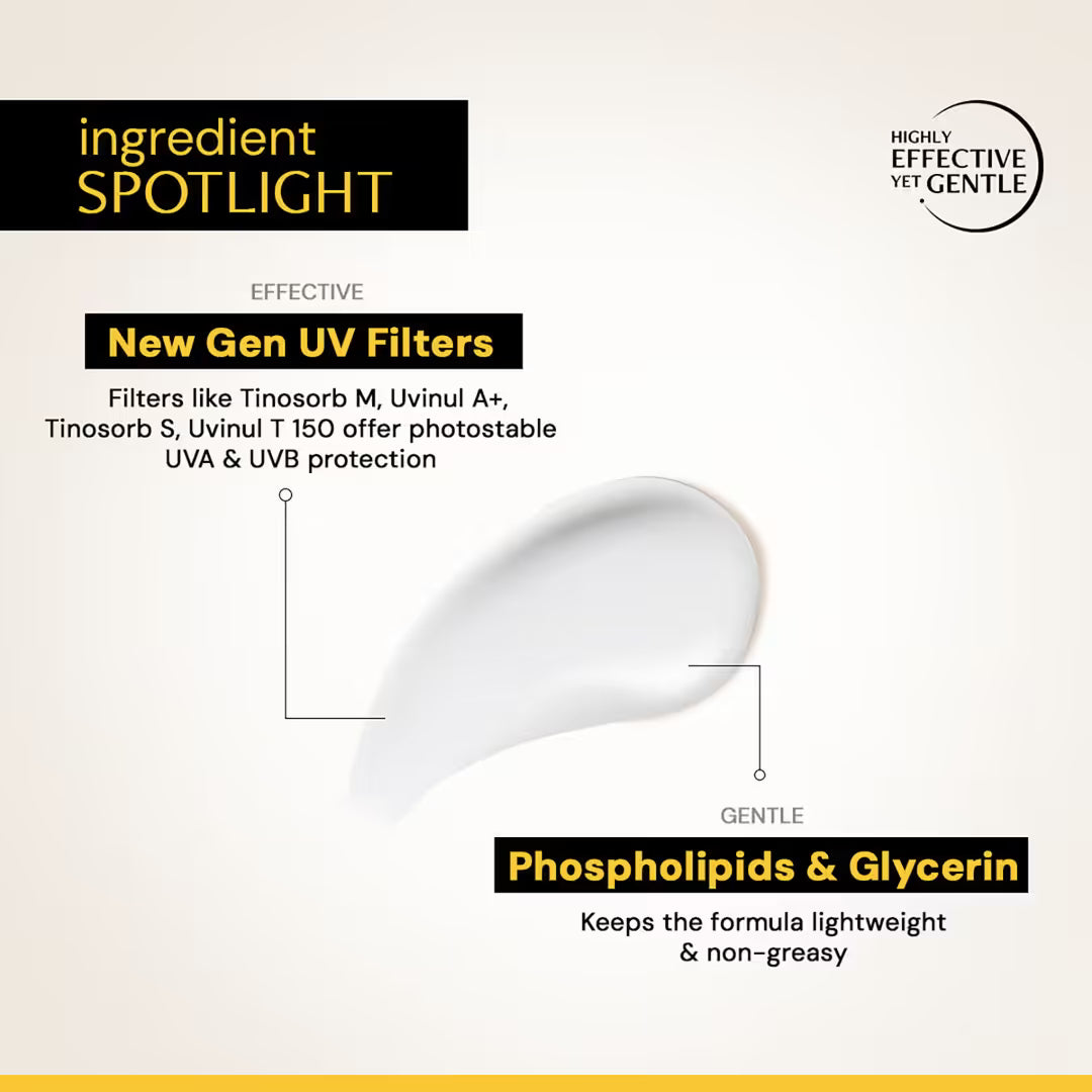 Deconstruct Gel Sunscreen SPF 50+ PA+++, No White Cast, Lightweight, Non-Greasy - In - Vivo Tested (50g)