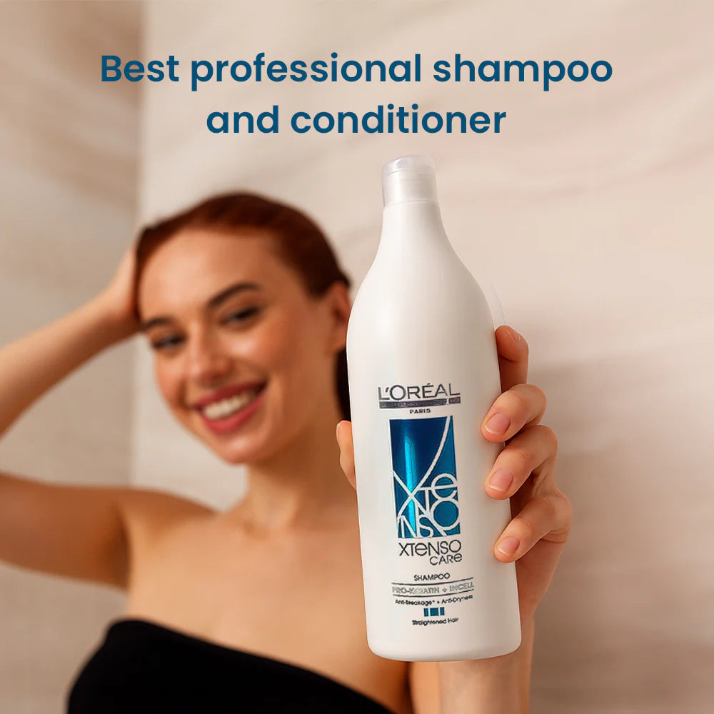 L'Oreal Professionnel Xtenso Care Shampoo For Frizz-Free, Smooth & Manageable Hair (1500ml)