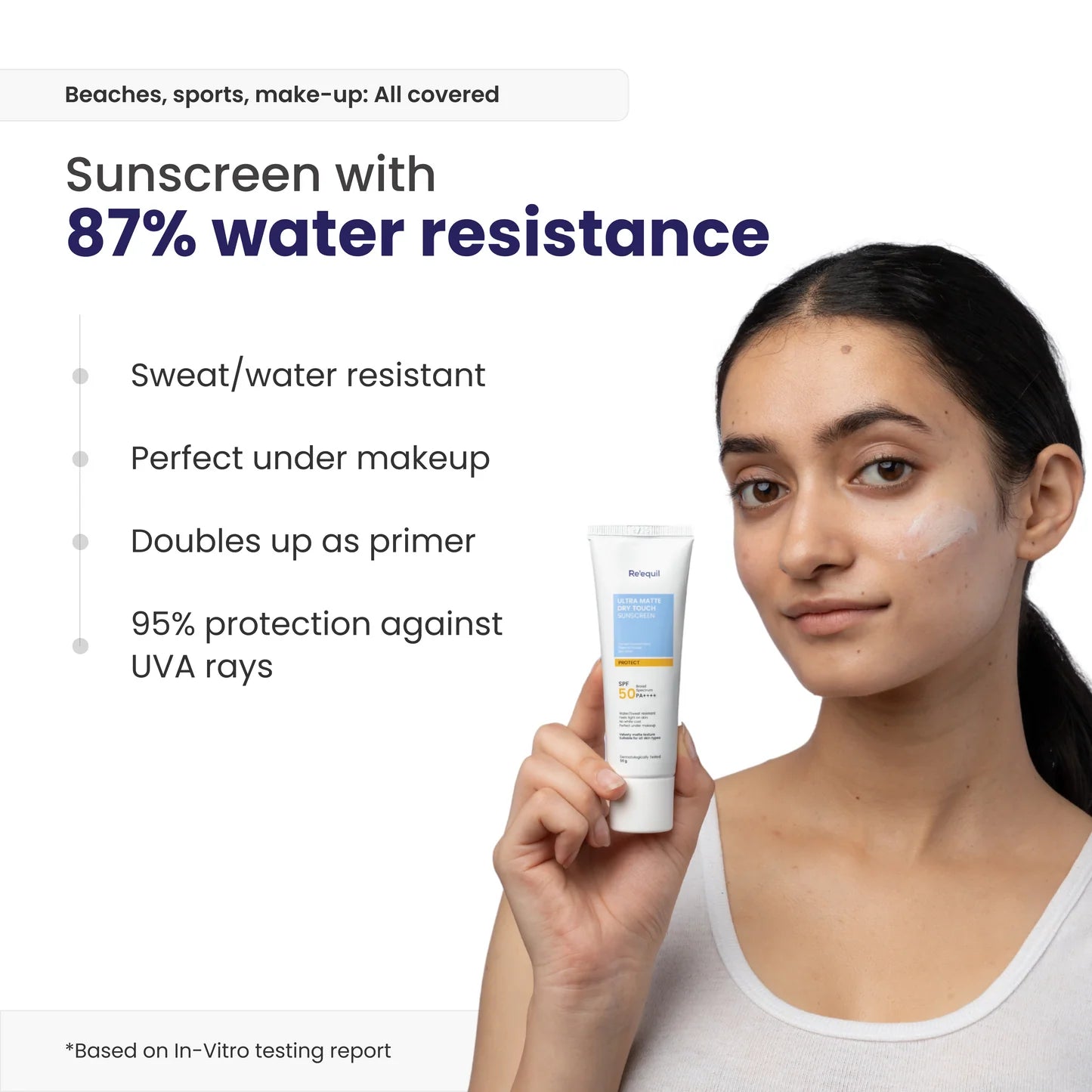 Re'equil Ultra Matte Dry Touch Sunscreen SPF 50 PA++++ Protect