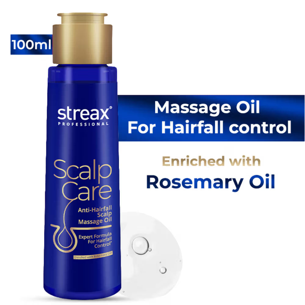 Streax Professional Anti Hairfall Massage Oil with Rosemary for Scalp Nourishment (100ml)