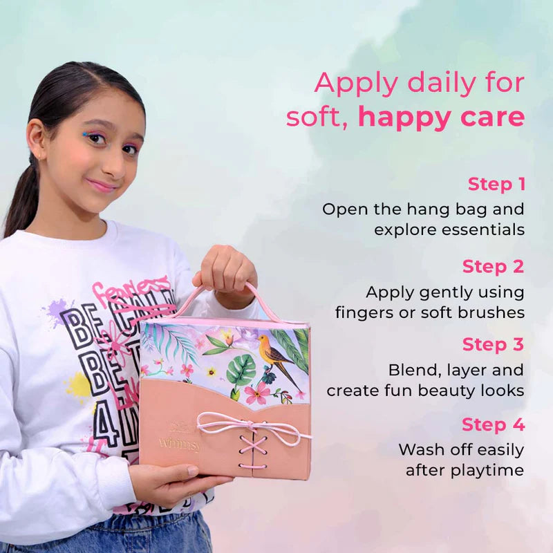Whimsy Pretty Hang Bag Beauty Kit For Kids & Teens - Pack of 9