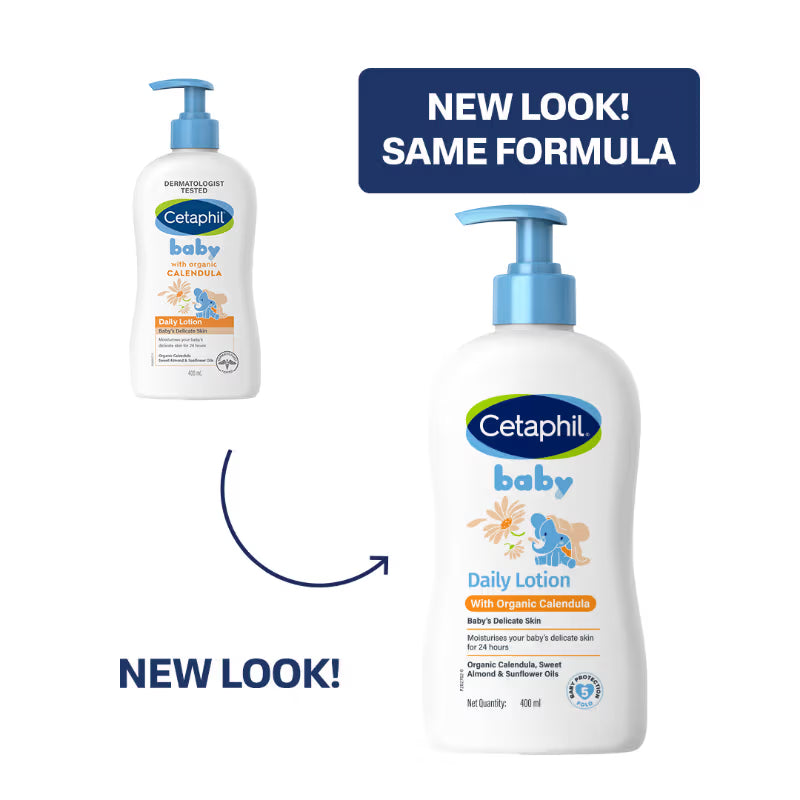 Cetaphil Baby Daily Lotion With Organic Calendula for Face & Body (400ml)