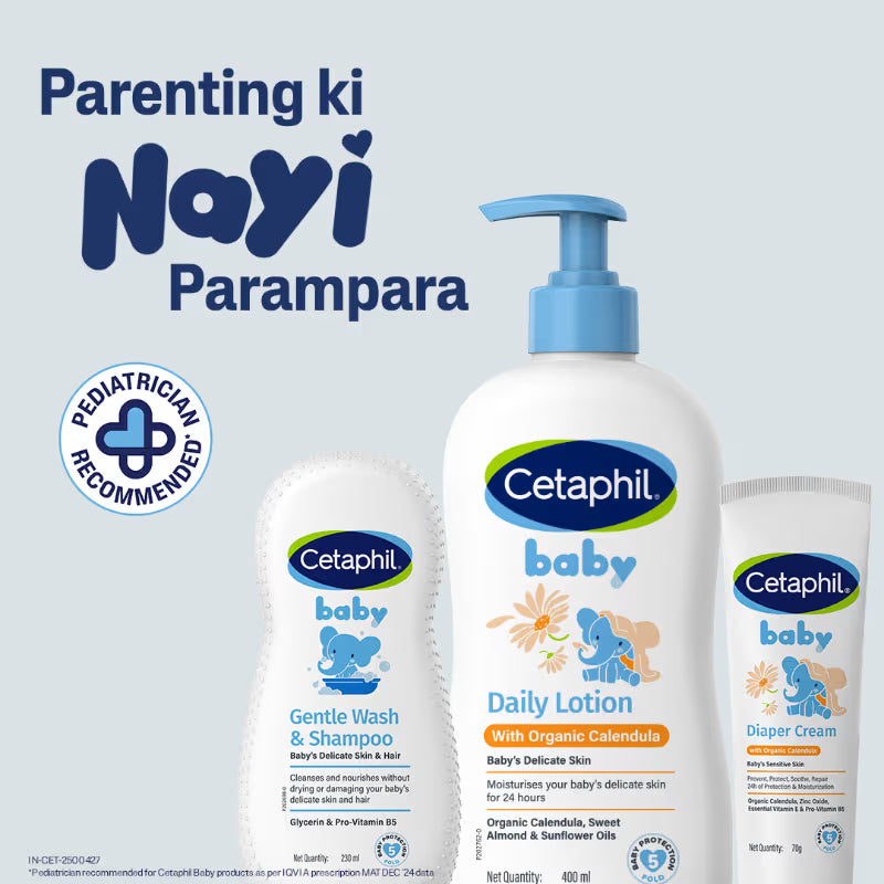 Cetaphil Baby Daily Lotion With Organic Calendula for Face & Body (400ml)
