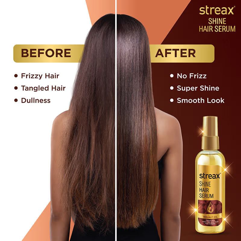 Streax Hair Serum With Walnut Oil For Dry & Frizzy Hair (90ml)
