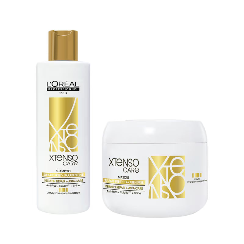 L'Oreal Professionnel Xtenso Care Sulfate Free Shampoo & Masque Combo For Frizz-Free, Shiny Hair