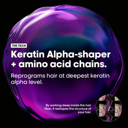L'Oréal Professionnel Keratin Alpha Sleek Hair Mask, 84% Less Frizz, 5X Instant Smoothness (250ml)