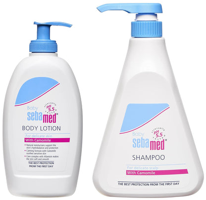 Sebamed Baby Shampoo (500ml) + Baby Body Lotion(400ml) combo