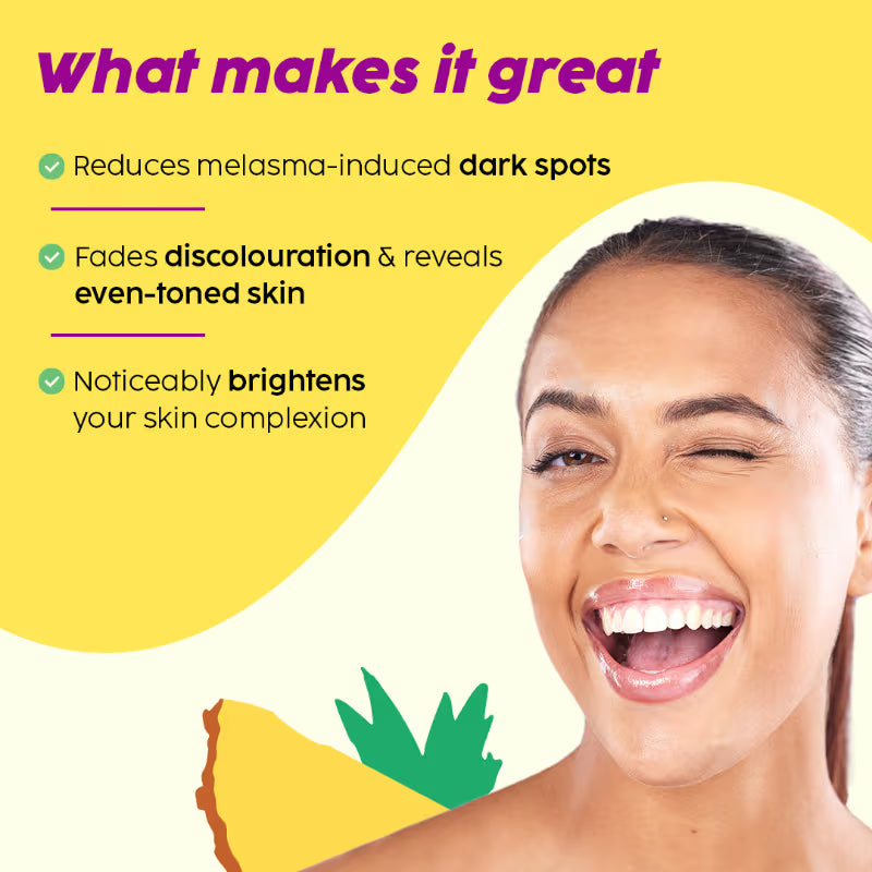 Plix 2% Alpha Arbutin Pineapple Serum for Pigmentation & Dark Spot Reduction (30ml)