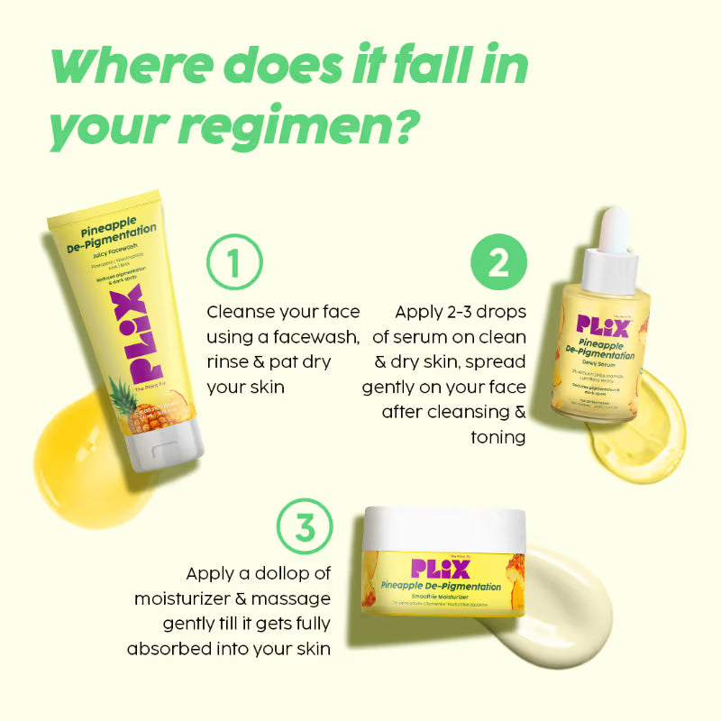 Plix 2% Alpha Arbutin Pineapple Serum for Pigmentation & Dark Spot Reduction (30ml)