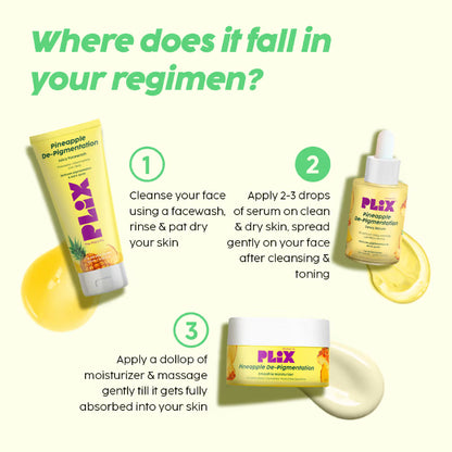 Plix 2% Alpha Arbutin Pineapple Serum for Pigmentation & Dark Spot Reduction (30ml)