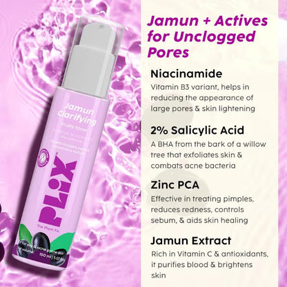 Plix Jamun Clarifying Fruity Toner for Pore Refining & Reducing Acne.(150ml)