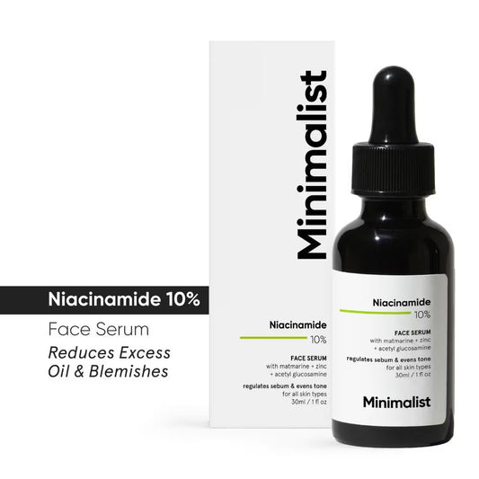 Minimalist 10% Niacinamide Face Serum With Matmarine + Zinc For Reducing Oil & Blemishes (30ml)