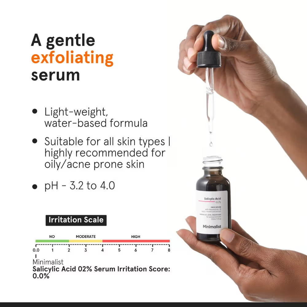 Minimalist 2% Salicylic Acid Face Serum For Blackheads & Whiteheads (30ml)