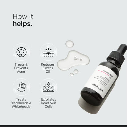Minimalist 2% Salicylic Acid Face Serum For Blackheads & Whiteheads (30ml)