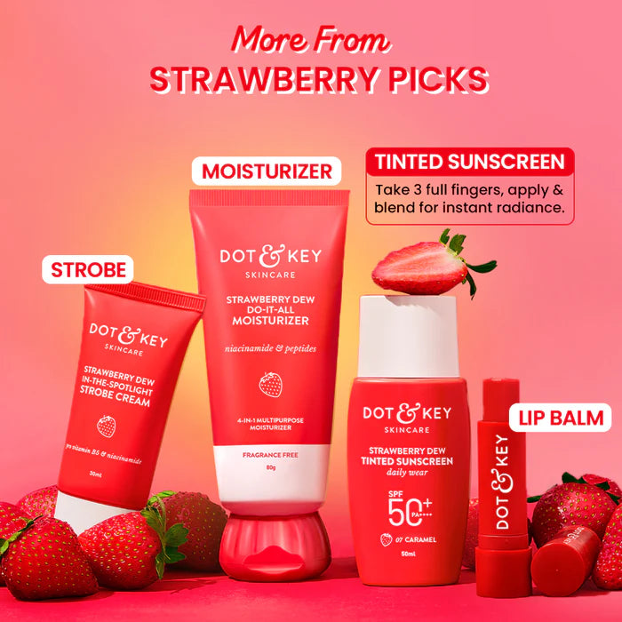 Dot & Key Strawberry Dew Tinted Sunscreen SPF 50+ PA++++  Brightens & Protects Skin (50ml)