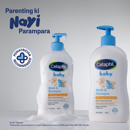 Cetaphil Baby Wash & Shampoo with Organic Calendula (400ml)