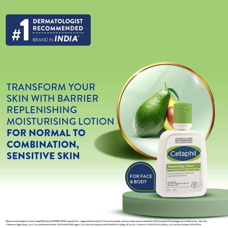 Cetaphil Moisturising Lotion For Dry To Normal Sensitive Skin - Dermatologist Recommended